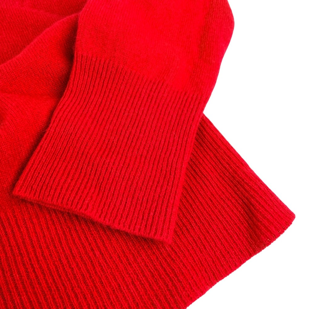 Apt 9 100% Cashmere Red V-Neck Pullover Sweater Womens Large Soft Luxury Classic - Picture 6 of 8